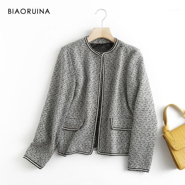 women's jackets biaoruina women's tweed casual jacket round neck open stitch female elegant all-match fashion short coat autumn ar, Black;brown
women's jackets biaoruina women's tweed casual jacket round neck open stitch female elegant all-match fashion short coat autumn ar, Black;brown