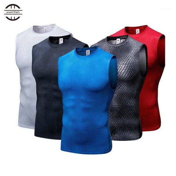 running jerseys yel high elastic men's compression tights gym vest quick dry sleeveless sport shirt mens tee cool running1, Black;blue
running jerseys yel high elastic men's compression tights gym vest quick dry sleeveless sport shirt mens tee cool running1, Black;blue