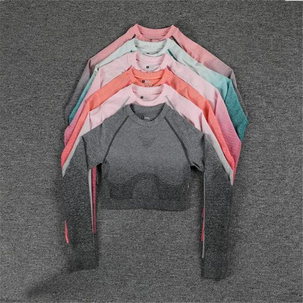 yoga outfits women long sleeve shirts gradient colors sports t-shirts gym crop workout sportswear running fitness sport wear, White;red
yoga outfits women long sleeve shirts gradient colors sports t-shirts gym crop workout sportswear running fitness sport wear, White;red