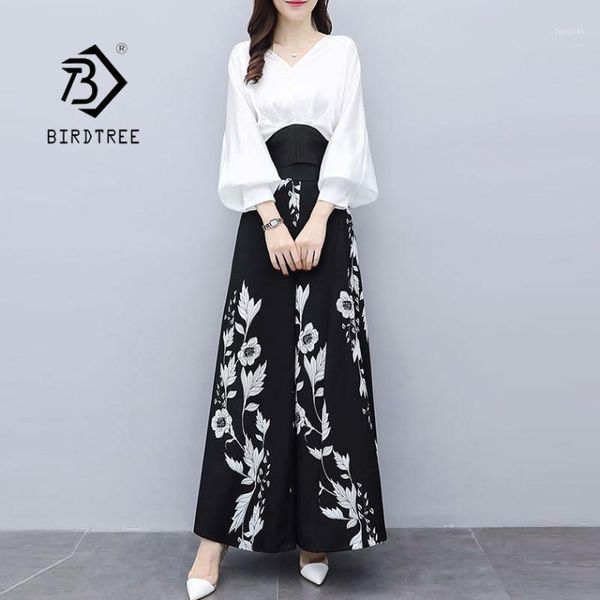 2020 new fashion women's two piece sets v neck white chiffon shirt print floral lace up bow zipper full pants sale s94102z1
2020 new fashion women's two piece sets v neck white chiffon shirt print floral lace up bow zipper full pants sale s94102z1