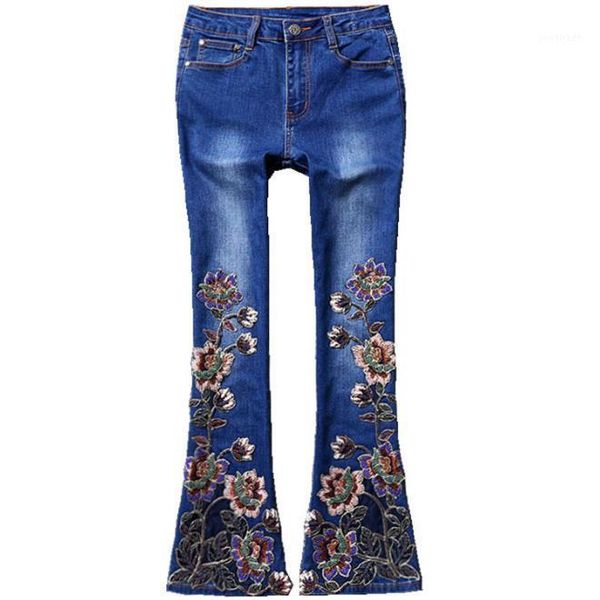 women's jeans 2021 summer fashion embroidery flower stretch women high waist heavy work beaded slim wide leg flare jeans1, Blue
women's jeans 2021 summer fashion embroidery flower stretch women high waist heavy work beaded slim wide leg flare jeans1, Blue