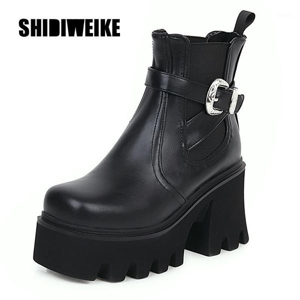 boots women leather autumn block heel gothic black punk style platform shoes female footwear v1571
boots women leather autumn block heel gothic black punk style platform shoes female footwear v1571