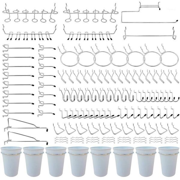 170 piece pegboard hooks, 16 different types of peg board hooks will not fall out, for garage, workbench, kitchen1
170 piece pegboard hooks, 16 different types of peg board hooks will not fall out, for garage, workbench, kitchen1