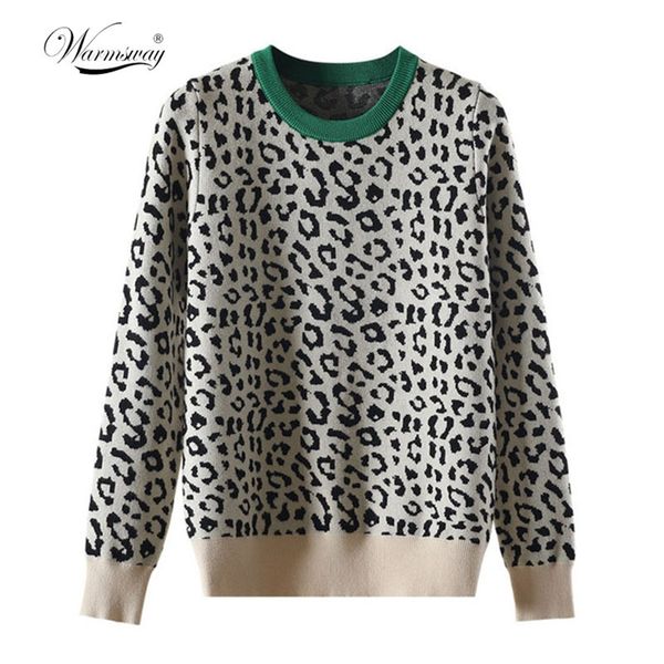 autumn winter women sweaters leopard knitted pullovers long sleeve contrast color crewneck jumpers sweter mujer lj200815, White;black
autumn winter women sweaters leopard knitted pullovers long sleeve contrast color crewneck jumpers sweter mujer lj200815, White;black