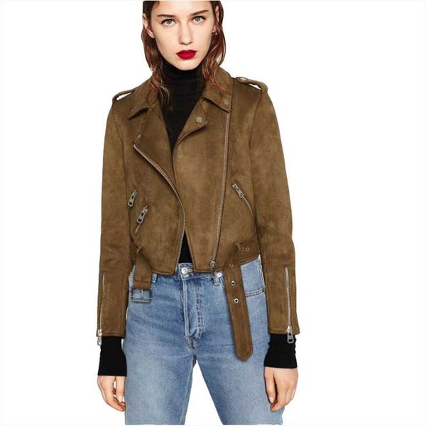 women's leather & faux autumn suede womens motorcycle jacket jackets women biker slim pu coat, Black
women's leather & faux autumn suede womens motorcycle jacket jackets women biker slim pu coat, Black