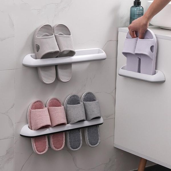 hooks & rails bathroom slippers rack wall-mounted plastic shoe storage simple daily double
hooks & rails bathroom slippers rack wall-mounted plastic shoe storage simple daily double
