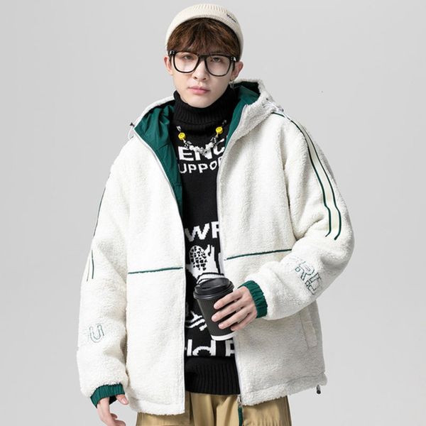 velvet cotton jacket plush soft thick winter double wear men lamb faux fur warm hooded coat black white yellow fashion, Black;brown
velvet cotton jacket plush soft thick winter double wear men lamb faux fur warm hooded coat black white yellow fashion, Black;brown