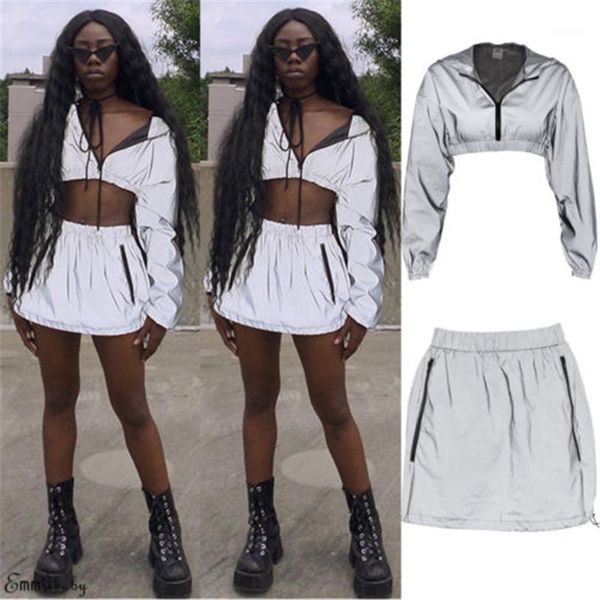 fashion women suits autumn reflective zipper hooded long sleeve crop lady clothing set reflective hoodies mini pencil skirts1, White
fashion women suits autumn reflective zipper hooded long sleeve crop lady clothing set reflective hoodies mini pencil skirts1, White