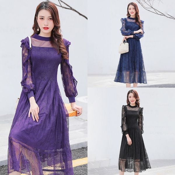 1bcap high-end sanzhai skirt2020 skirtpleated skirt autumn dress jpx5v new women's irregular lace stitching slim dress pleated, Black;gray
1bcap high-end sanzhai skirt2020 skirtpleated skirt autumn dress jpx5v new women's irregular lace stitching slim dress pleated, Black;gray