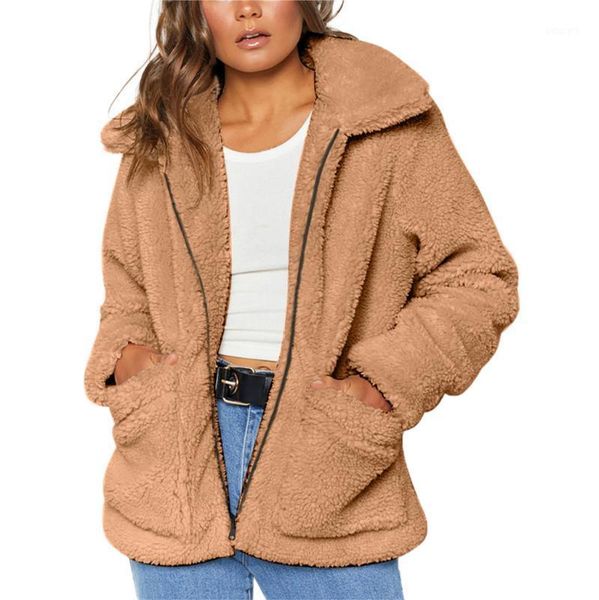 women winter coat faux fur 2020 autumn winter thick warm soft fleece jacket pocket zipper plus size casual overcoat #zer1, Black;brown
women winter coat faux fur 2020 autumn winter thick warm soft fleece jacket pocket zipper plus size casual overcoat #zer1, Black;brown
