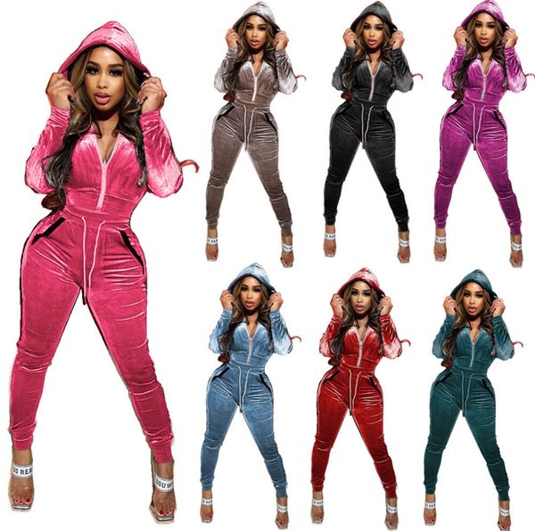 women tracksuit 2 pieces set fashion velvet long sleeve hooded zipped coat pocket pants outfits ladies casual multicolor sportwear j663, Gray
women tracksuit 2 pieces set fashion velvet long sleeve hooded zipped coat pocket pants outfits ladies casual multicolor sportwear j663, Gray