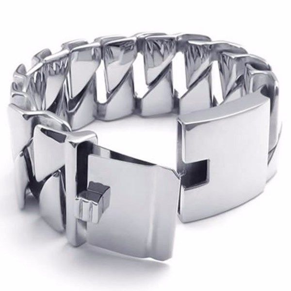 bracelet stainless steel bracelet cool designed jewelry stainless steel silvery delicate punk bike chain shape, Black
bracelet stainless steel bracelet cool designed jewelry stainless steel silvery delicate punk bike chain shape, Black