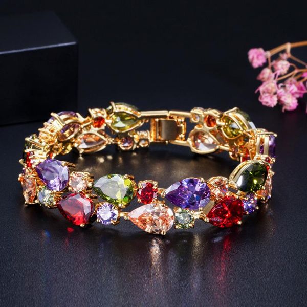 charm bracelets cwwzircons luxury light yellow gold color my mona lisa multicolor cz stones big crystal bracelet bangle for women cb017, Golden;silver
charm bracelets cwwzircons luxury light yellow gold color my mona lisa multicolor cz stones big crystal bracelet bangle for women cb017, Golden;silver