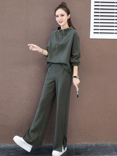 sports leisure fashion suit women's clothing 2020 new spring and autumn foreign style, age reduction temperament, two piece sanitary, Black
sports leisure fashion suit women's clothing 2020 new spring and autumn foreign style, age reduction temperament, two piece sanitary, Black