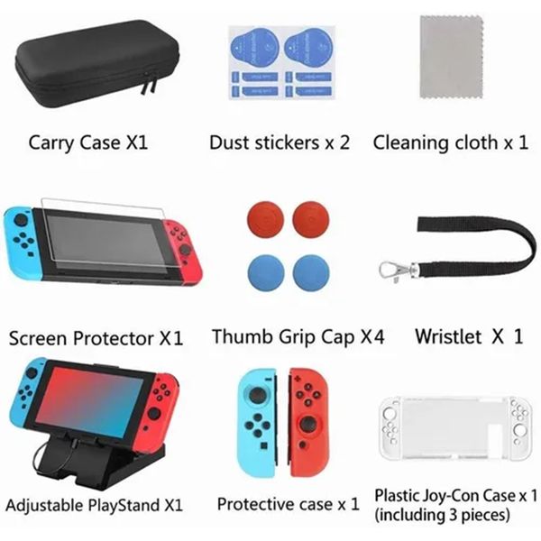 16 in 1 accessories kits for switch game protection package charging stand/carrying case/screen protector/silicone protective case dhl
16 in 1 accessories kits for switch game protection package charging stand/carrying case/screen protector/silicone protective case dhl