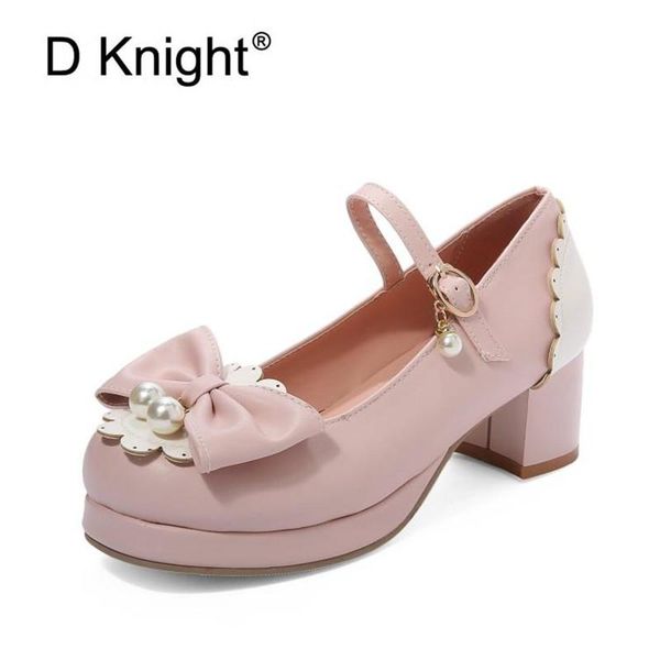 2021 spring new lolita shoes pumps women sweet pearl bow ladies high chunky heels shoes fashion ankle strap princess pumps, Black
2021 spring new lolita shoes pumps women sweet pearl bow ladies high chunky heels shoes fashion ankle strap princess pumps, Black