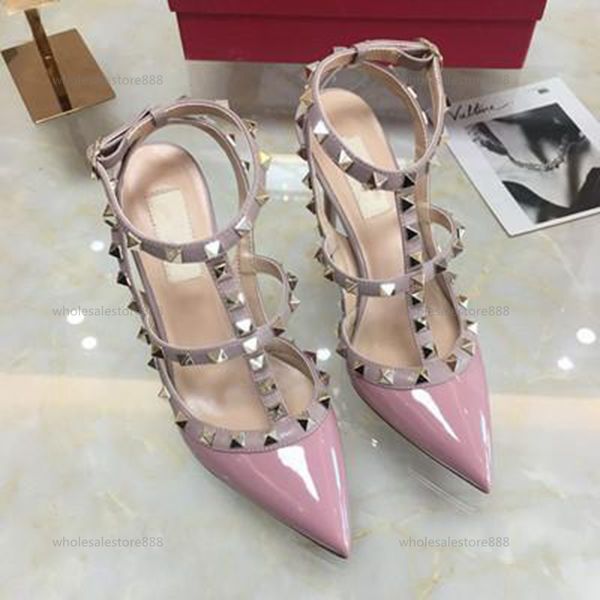 2021 mwomen's slippers women's spring new pointed rivets hollow slim rear air high heel sandals, Black;red
2021 mwomen's slippers women's spring new pointed rivets hollow slim rear air high heel sandals, Black;red