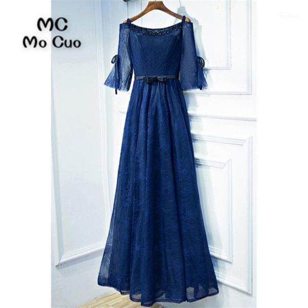 royer blue prom dresses long with half sleeves lace bow tulle lace up dress for graduation formal evening prom dress1, White;black
royer blue prom dresses long with half sleeves lace bow tulle lace up dress for graduation formal evening prom dress1, White;black