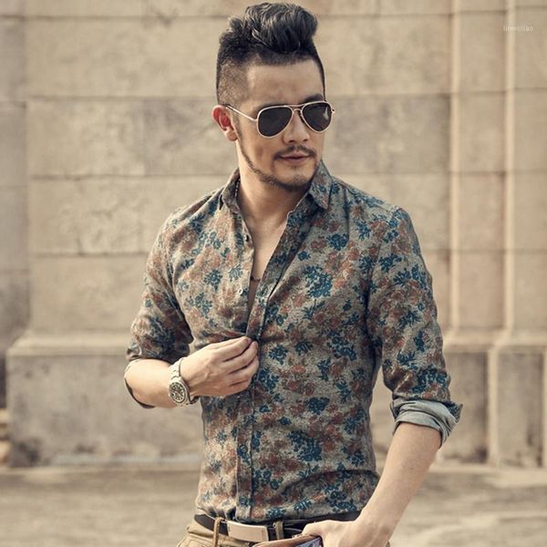 2017 men shirts fashion new style casual cotton printed flower shirts men long sleeve single breasted slim1, White;black
2017 men shirts fashion new style casual cotton printed flower shirts men long sleeve single breasted slim1, White;black