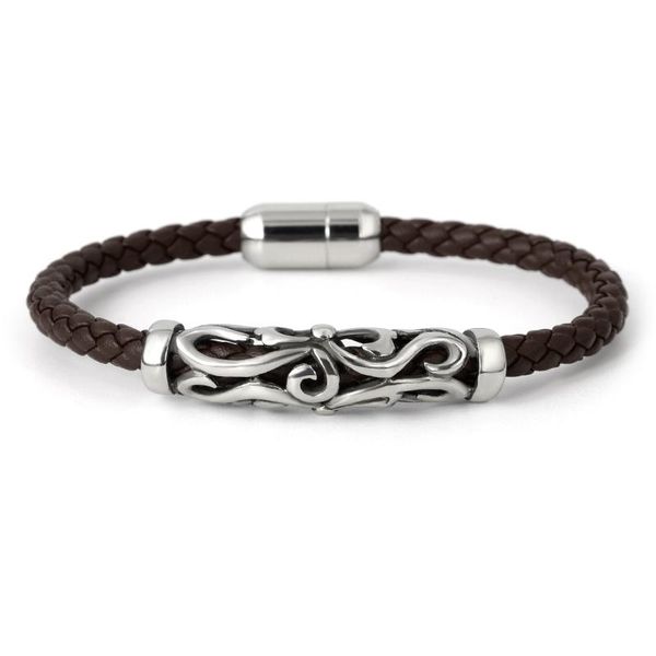 fashion punk style vintage elegant genuine leather bracelet men handmade jewelry stainless steel male gift charm bracelets, Golden;silver
fashion punk style vintage elegant genuine leather bracelet men handmade jewelry stainless steel male gift charm bracelets, Golden;silver