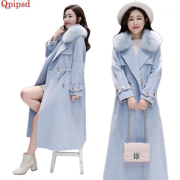 long wool coats female 2020 autumn winter jackets coat womens temperament big fur collar woolen coat ladies warm wool overcoat1, Black
long wool coats female 2020 autumn winter jackets coat womens temperament big fur collar woolen coat ladies warm wool overcoat1, Black
