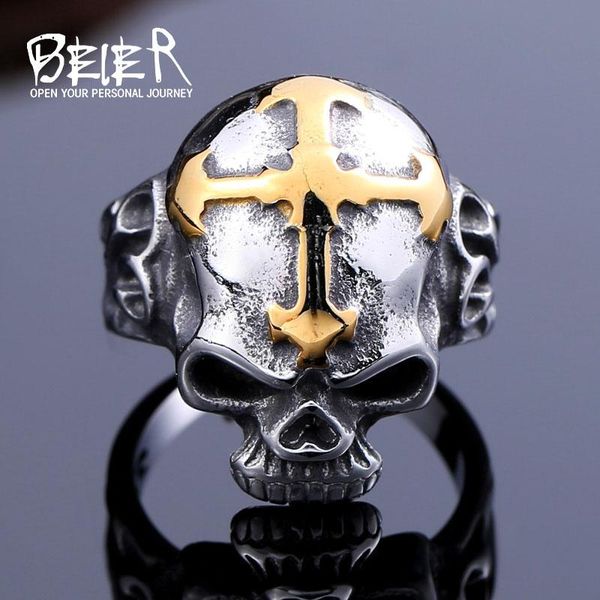 cluster rings beier store 316l stainless steel cross ring men punk skull skeleton style fashion jewelry br8-140r, Golden;silver
cluster rings beier store 316l stainless steel cross ring men punk skull skeleton style fashion jewelry br8-140r, Golden;silver