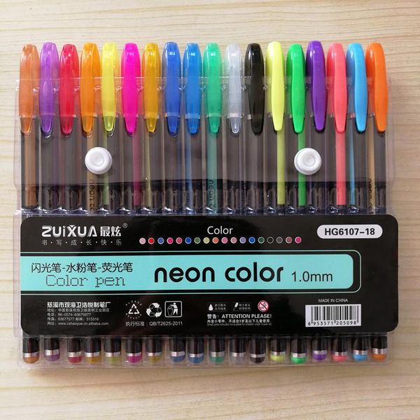 12/18 colors gel pen set drawing painting colored glitter art marker pen school student office writing stationery gifts supplies
12/18 colors gel pen set drawing painting colored glitter art marker pen school student office writing stationery gifts supplies