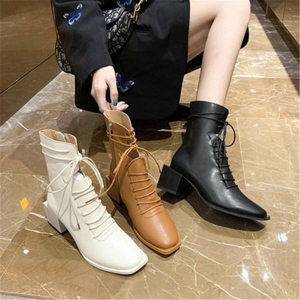 boots women square head ankle fashion cross strap high heels autumn shoes zipper office lady black white brown
boots women square head ankle fashion cross strap high heels autumn shoes zipper office lady black white brown