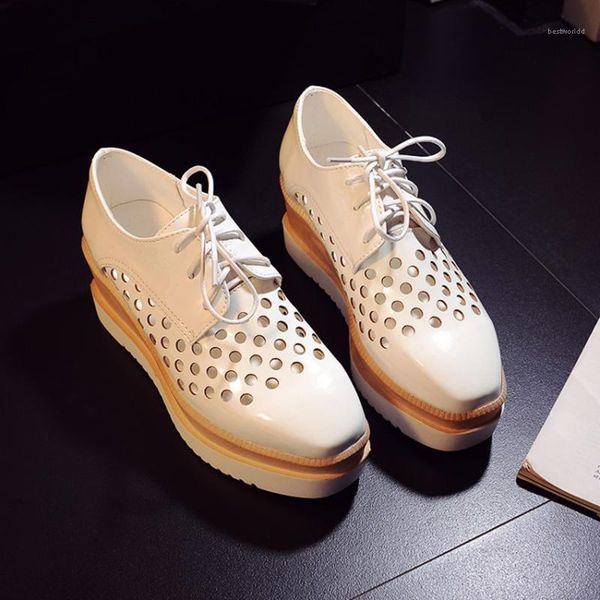 dress shoes platform woman hollow out sandals wedges trendy cross-tied patent leather thick heels all match korean femme solid 20211, Black
dress shoes platform woman hollow out sandals wedges trendy cross-tied patent leather thick heels all match korean femme solid 20211, Black