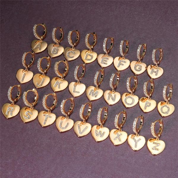 hoop & huggie dainty female crystal letter a-z earrings classic gold color wedding for women vintage bride love heart, Golden;silver
hoop & huggie dainty female crystal letter a-z earrings classic gold color wedding for women vintage bride love heart, Golden;silver