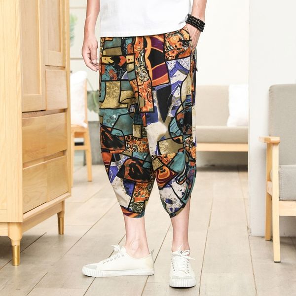 reilk summer linen men's cropped loose ethnic tight trousers pants trousers cotton and linen harem pants leggings style national ppjbs, Blue
reilk summer linen men's cropped loose ethnic tight trousers pants trousers cotton and linen harem pants leggings style national ppjbs, Blue