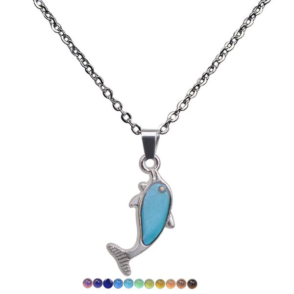 selling mood dolphin pendant necklace silver plated stainless steel chain jewelry
selling mood dolphin pendant necklace silver plated stainless steel chain jewelry
