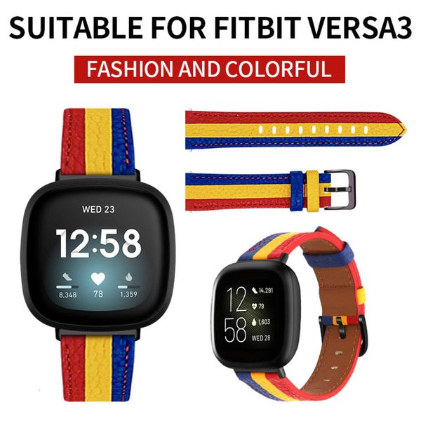 suitable for fitbit versa 3 smart watch personality fashion brand colorful leather strap
suitable for fitbit versa 3 smart watch personality fashion brand colorful leather strap