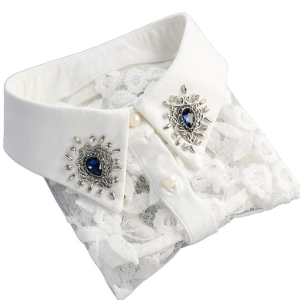 women rhinestone lace embroidery shirt false collar detachable fake necklace women rh qylioj, Blue;red
women rhinestone lace embroidery shirt false collar detachable fake necklace women rh qylioj, Blue;red