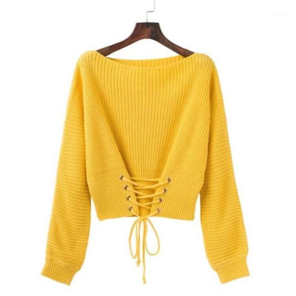 autumn winter lace up sweater women fashion knit sweaters womens solid adjust waist bandage pullover sweater, White;black
autumn winter lace up sweater women fashion knit sweaters womens solid adjust waist bandage pullover sweater, White;black