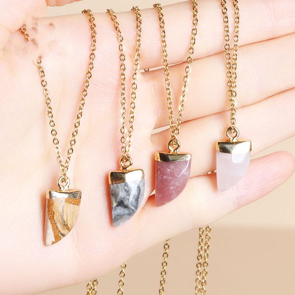 druzy crystal natural stone pendant necklace gold edge style white rose quartz chakra healing jewelry for women, Silver
druzy crystal natural stone pendant necklace gold edge style white rose quartz chakra healing jewelry for women, Silver
