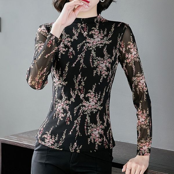 half high collar bottom coat women's early autumn 2020 new slim cut coat t-shirt flower half sleeve t-shirt foreign style mesh thin, White
half high collar bottom coat women's early autumn 2020 new slim cut coat t-shirt flower half sleeve t-shirt foreign style mesh thin, White