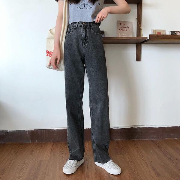 hed 2020 korean style women classic denim pants casual high waist jeans for women straight long pants, Blue
hed 2020 korean style women classic denim pants casual high waist jeans for women straight long pants, Blue