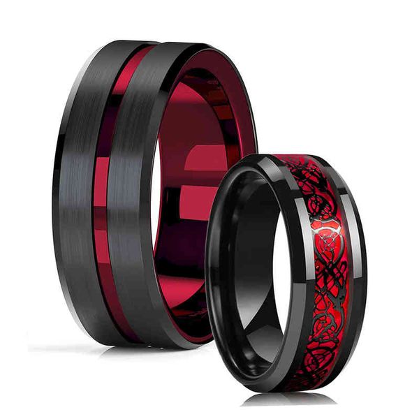 fashion 8mm red tungsten wedding band black carbide ring for men women retro celtic dragon inlay carbon fiber, Silver
fashion 8mm red tungsten wedding band black carbide ring for men women retro celtic dragon inlay carbon fiber, Silver