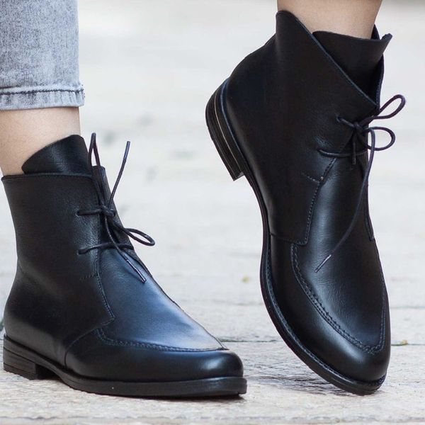 2021 new women ankle boots vintage autum patchwork leather ladies lace up plus size retro comfort low heel fashion shoes ydq9, Black
2021 new women ankle boots vintage autum patchwork leather ladies lace up plus size retro comfort low heel fashion shoes ydq9, Black