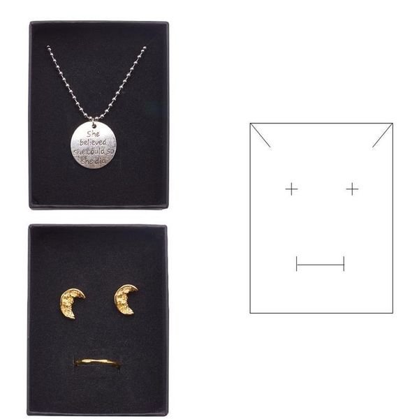 pandahall 24pcs cardboard jewelry set box for ring necklace rectangle tan black kraft cotton filled cardboard paper qylcko, Black;white
pandahall 24pcs cardboard jewelry set box for ring necklace rectangle tan black kraft cotton filled cardboard paper qylcko, Black;white