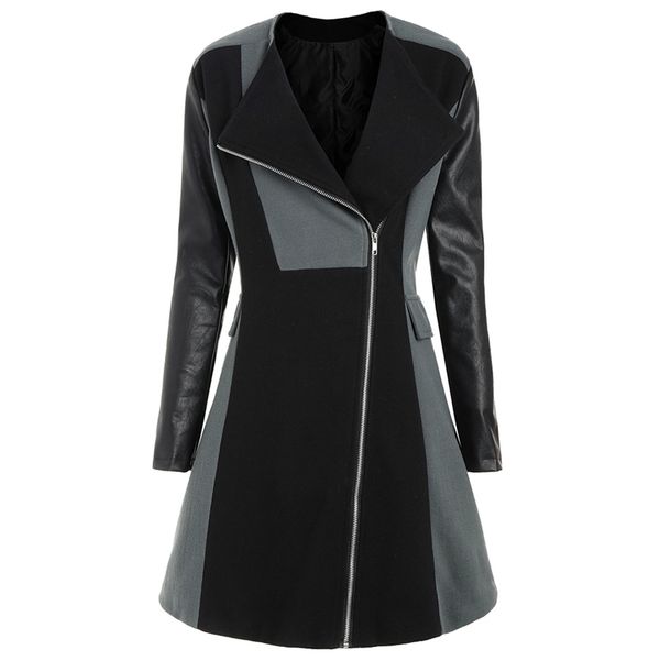 woolen trench coat women autumn gray plus size 5xl street casual windbreaker goth pu leather sleeve ladies winter long overcoat 201031, Tan;black
woolen trench coat women autumn gray plus size 5xl street casual windbreaker goth pu leather sleeve ladies winter long overcoat 201031, Tan;black