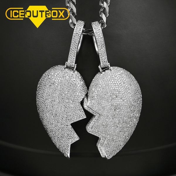 solid broken heart lced out couple pendant necklace for women men cubic zircon hip hop silver color charms jewelry gifts 201013
solid broken heart lced out couple pendant necklace for women men cubic zircon hip hop silver color charms jewelry gifts 201013