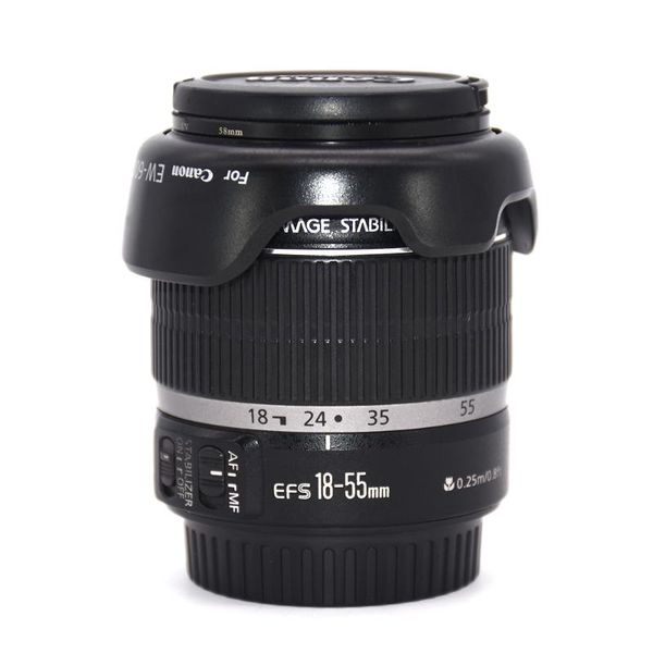 used canon ef-s 18-55mm f/3.5-5.6 is camera lens slr camera