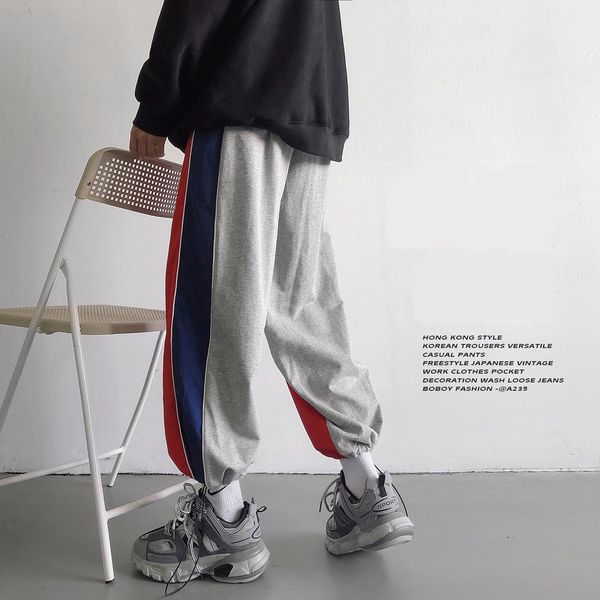 autumn color matching men's fashion brand hip hop loose legged casual for boys cropped sports casual sports pants and girls student lov, Blue
autumn color matching men's fashion brand hip hop loose legged casual for boys cropped sports casual sports pants and girls student lov, Blue