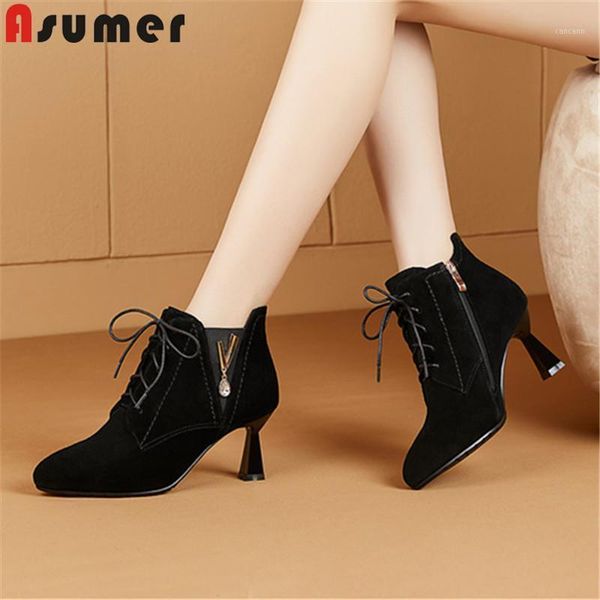 asumer big size 34-43 new ankle boots for women lace up ladies shoes suede leather autumn winter boots high heels women1, Black
asumer big size 34-43 new ankle boots for women lace up ladies shoes suede leather autumn winter boots high heels women1, Black