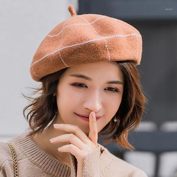 women classic plaid berets hat female autumn winter british retro wool warm painter hats ladies pumpkin beret khaki trendy hat1, Blue;gray
women classic plaid berets hat female autumn winter british retro wool warm painter hats ladies pumpkin beret khaki trendy hat1, Blue;gray
