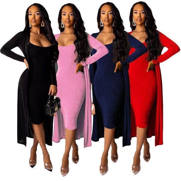 winter women set sleeveless strap dress+long sleeve long cape night club tracksuits two piece suit street bandage ym-8520, Gray
winter women set sleeveless strap dress+long sleeve long cape night club tracksuits two piece suit street bandage ym-8520, Gray