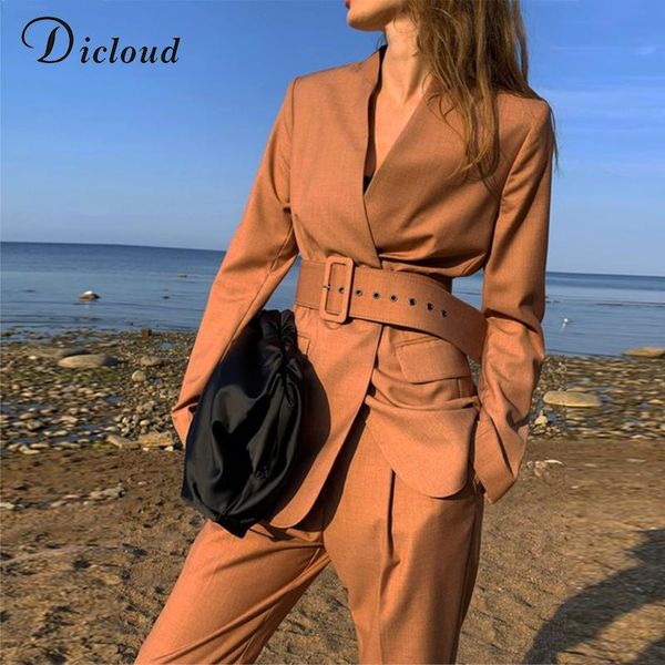 women's two piece pants dicloud office lady blazer suit 2021 v neck belted jacket and high wasit long trouser business suits 2 set autu, White
women's two piece pants dicloud office lady blazer suit 2021 v neck belted jacket and high wasit long trouser business suits 2 set autu, White