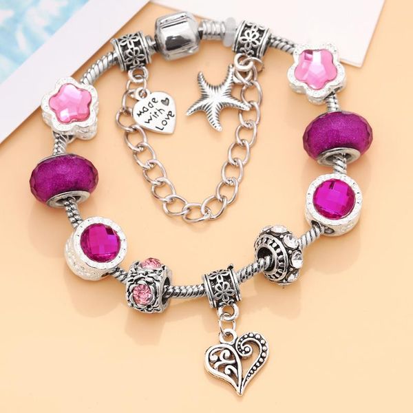 colorful crystal charm silver bracelets & bangles for women heart murano beads bracelets women diy femme jewelry, Black
colorful crystal charm silver bracelets & bangles for women heart murano beads bracelets women diy femme jewelry, Black